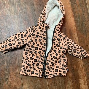 Kickee Pants 6-12 Month coat Jacket Leopard Pink Baby